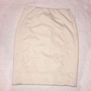 Cream pencil skirt